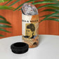 Ida B. Wells 4 in 1 Can Cooler Tumbler with Floral Pen Design Illustrated Portrait Civil Rights and Journalism Tribute - African Pride
