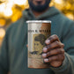 Ida B. Wells 4 in 1 Can Cooler Tumbler with Floral Pen Design Illustrated Portrait Civil Rights and Journalism Tribute - African Pride