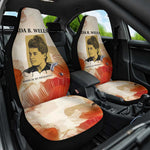 Ida B. Wells Car Seat Cover with Floral Pen Design Illustrated Portrait Civil Rights and Journalism Tribute - African Pride