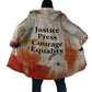 Ida B. Wells Cloak with Floral Pen Design Illustrated Portrait Civil Rights and Journalism Tribute - African Pride