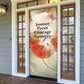 Ida B. Wells Door Cover with Floral Pen Design Illustrated Portrait Civil Rights and Journalism Tribute - African Pride