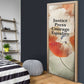 Ida B. Wells Door Cover with Floral Pen Design Illustrated Portrait Civil Rights and Journalism Tribute - African Pride