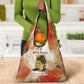 Ida B. Wells Grocery Bag with Floral Pen Design Illustrated Portrait Civil Rights and Journalism Tribute - African Pride