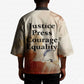 Ida B. Wells Kimono with Floral Pen Design Illustrated Portrait Civil Rights and Journalism Tribute - African Pride