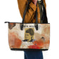 Ida B. Wells Leather Tote Bag with Floral Pen Design Illustrated Portrait Civil Rights and Journalism Tribute - African Pride