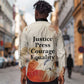 Ida B. Wells Long Sleeve Button Shirt with Floral Pen Design Illustrated Portrait Civil Rights and Journalism Tribute - African Pride