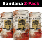 Ida B. Wells Neck Gaiter with Floral Pen Design Illustrated Portrait Civil Rights and Journalism Tribute - African Pride