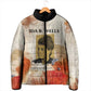Ida B. Wells Padded Jacket with Floral Pen Design Illustrated Portrait Civil Rights and Journalism Tribute - African Pride