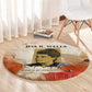 Ida B. Wells Round Carpet with Floral Pen Design Illustrated Portrait Civil Rights and Journalism Tribute - African Pride