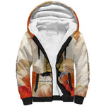 Ida B. Wells Sherpa Hoodie with Floral Pen Design Illustrated Portrait Civil Rights and Journalism Tribute - African Pride