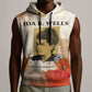 Ida B. Wells Sleeveless Hoodie with Floral Pen Design Illustrated Portrait Civil Rights and Journalism Tribute - African Pride
