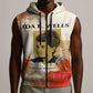 Ida B. Wells Sleeveless Zip Hoodie with Floral Pen Design Illustrated Portrait Civil Rights and Journalism Tribute - African Pride
