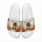 Ida B. Wells Slide Sandals with Floral Pen Design Illustrated Portrait Civil Rights and Journalism Tribute - African Pride