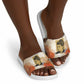 Ida B. Wells Slide Sandals with Floral Pen Design Illustrated Portrait Civil Rights and Journalism Tribute - African Pride
