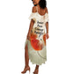 Ida B. Wells Summer Maxi Dress with Floral Pen Design Illustrated Portrait Civil Rights and Journalism Tribute - African Pride