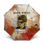 Ida B. Wells Umbrella with Floral Pen Design Illustrated Portrait Civil Rights and Journalism Tribute - African Pride