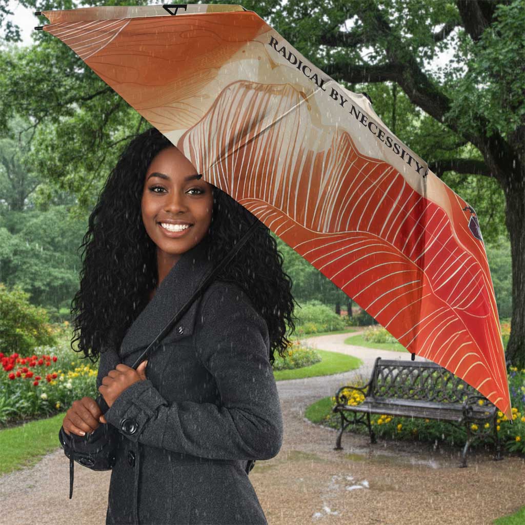 Ida B. Wells Umbrella with Floral Pen Design Illustrated Portrait Civil Rights and Journalism Tribute - African Pride