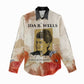 Ida B. Wells Women Casual Shirt with Floral Pen Design Illustrated Portrait Civil Rights and Journalism Tribute - African Pride