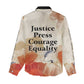 Ida B. Wells Women Casual Shirt with Floral Pen Design Illustrated Portrait Civil Rights and Journalism Tribute - African Pride