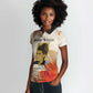 Ida B. Wells Women Polo Shirt with Floral Pen Design Illustrated Portrait Civil Rights and Journalism Tribute - African Pride