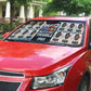 John Lewis Auto Sun Shade with Mugshot Collage Design Civil Rights Portrait Good Trouble Tribute - African Pride