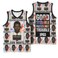 John Lewis Basketball Jersey with Mugshot Collage Design Civil Rights Portrait Good Trouble Tribute - African Pride