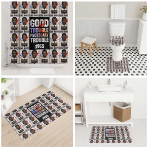 John Lewis Bathroom Set with Mugshot Collage Design Civil Rights Portrait Good Trouble Tribute - African Pride