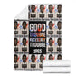 John Lewis Blanket with Mugshot Collage Design Civil Rights Portrait Good Trouble Tribute - African Pride