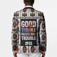 John Lewis Blazer with Mugshot Collage Design Civil Rights Portrait Good Trouble Tribute - African Pride