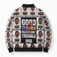John Lewis Bomber Puffer Jacket with Mugshot Collage Design Civil Rights Portrait Good Trouble Tribute - African Pride