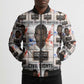 John Lewis Bomber Puffer Jacket with Mugshot Collage Design Civil Rights Portrait Good Trouble Tribute - African Pride