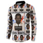 John Lewis Button Sweatshirt with Mugshot Collage Design Civil Rights Portrait Good Trouble Tribute