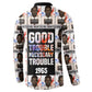 John Lewis Button Sweatshirt with Mugshot Collage Design Civil Rights Portrait Good Trouble Tribute