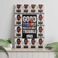John Lewis Canvas Wall Art with Mugshot Collage Design Civil Rights Portrait Good Trouble Tribute - African Pride