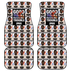 John Lewis Car Mats with Mugshot Collage Design Civil Rights Portrait Good Trouble Tribute - African Pride