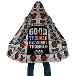 John Lewis Cloak with Mugshot Collage Design Civil Rights Portrait Good Trouble Tribute - African Pride