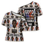 John Lewis Cross Shoulder Shirt with Mugshot Collage Design Civil Rights Portrait Good Trouble Tribute - African Pride