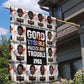 John Lewis Garden Flag with Mugshot Collage Design Civil Rights Portrait Good Trouble Tribute - African Pride