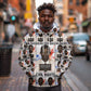 John Lewis Hoodie with Mugshot Collage Design Civil Rights Portrait Good Trouble Tribute - African Pride