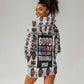 John Lewis Hoodie Dress with Mugshot Collage Design Civil Rights Portrait Good Trouble Tribute - African Pride