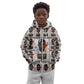 John Lewis Kid Hoodie with Mugshot Collage Design Civil Rights Portrait Good Trouble Tribute - African Pride
