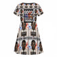 John Lewis Kid Short Sleeve Dress with Mugshot Collage Design Civil Rights Portrait Good Trouble Tribute - African Pride