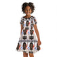 John Lewis Kid Short Sleeve Dress with Mugshot Collage Design Civil Rights Portrait Good Trouble Tribute - African Pride