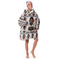 John Lewis Kid Wearable Blanket Hoodie with Mugshot Collage Design Civil Rights Portrait Good Trouble Tribute - African Pride