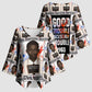 John Lewis Kimono Sleeve Blouse with Mugshot Collage Design Civil Rights Portrait Good Trouble Tribute - African Pride
