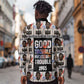 John Lewis Long Sleeve Button Shirt with Mugshot Collage Design Civil Rights Portrait Good Trouble Tribute - African Pride
