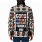 John Lewis Padded Jacket with Mugshot Collage Design Civil Rights Portrait Good Trouble Tribute - African Pride
