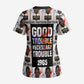 John Lewis Scrub Top with Mugshot Collage Design Civil Rights Portrait Good Trouble Tribute - African Pride
