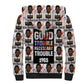 John Lewis Sherpa Hoodie with Mugshot Collage Design Civil Rights Portrait Good Trouble Tribute - African Pride