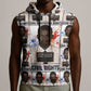 John Lewis Sleeveless Hoodie with Mugshot Collage Design Civil Rights Portrait Good Trouble Tribute - African Pride